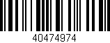 Código de barras (EAN, GTIN, SKU, ISBN): '40474974'