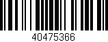 Código de barras (EAN, GTIN, SKU, ISBN): '40475366'