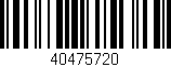 Código de barras (EAN, GTIN, SKU, ISBN): '40475720'