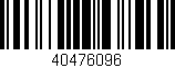 Código de barras (EAN, GTIN, SKU, ISBN): '40476096'