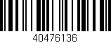 Código de barras (EAN, GTIN, SKU, ISBN): '40476136'
