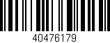 Código de barras (EAN, GTIN, SKU, ISBN): '40476179'