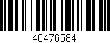 Código de barras (EAN, GTIN, SKU, ISBN): '40476584'