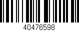 Código de barras (EAN, GTIN, SKU, ISBN): '40476598'