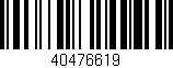 Código de barras (EAN, GTIN, SKU, ISBN): '40476619'