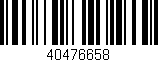 Código de barras (EAN, GTIN, SKU, ISBN): '40476658'