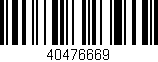 Código de barras (EAN, GTIN, SKU, ISBN): '40476669'