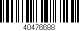 Código de barras (EAN, GTIN, SKU, ISBN): '40476688'