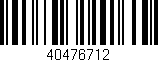 Código de barras (EAN, GTIN, SKU, ISBN): '40476712'