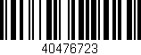 Código de barras (EAN, GTIN, SKU, ISBN): '40476723'