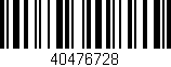 Código de barras (EAN, GTIN, SKU, ISBN): '40476728'