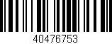 Código de barras (EAN, GTIN, SKU, ISBN): '40476753'