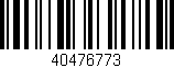 Código de barras (EAN, GTIN, SKU, ISBN): '40476773'