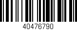 Código de barras (EAN, GTIN, SKU, ISBN): '40476790'