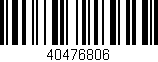 Código de barras (EAN, GTIN, SKU, ISBN): '40476806'