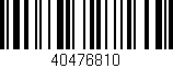 Código de barras (EAN, GTIN, SKU, ISBN): '40476810'