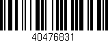 Código de barras (EAN, GTIN, SKU, ISBN): '40476831'