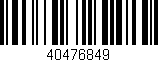 Código de barras (EAN, GTIN, SKU, ISBN): '40476849'