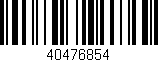 Código de barras (EAN, GTIN, SKU, ISBN): '40476854'