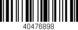 Código de barras (EAN, GTIN, SKU, ISBN): '40476898'