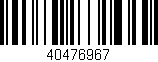 Código de barras (EAN, GTIN, SKU, ISBN): '40476967'