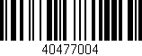 Código de barras (EAN, GTIN, SKU, ISBN): '40477004'
