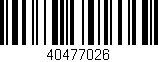 Código de barras (EAN, GTIN, SKU, ISBN): '40477026'