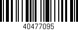 Código de barras (EAN, GTIN, SKU, ISBN): '40477095'