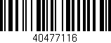 Código de barras (EAN, GTIN, SKU, ISBN): '40477116'