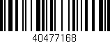 Código de barras (EAN, GTIN, SKU, ISBN): '40477168'
