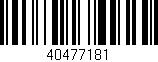 Código de barras (EAN, GTIN, SKU, ISBN): '40477181'