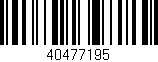 Código de barras (EAN, GTIN, SKU, ISBN): '40477195'