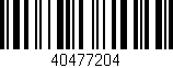 Código de barras (EAN, GTIN, SKU, ISBN): '40477204'