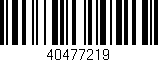 Código de barras (EAN, GTIN, SKU, ISBN): '40477219'