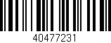 Código de barras (EAN, GTIN, SKU, ISBN): '40477231'