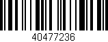 Código de barras (EAN, GTIN, SKU, ISBN): '40477236'