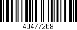 Código de barras (EAN, GTIN, SKU, ISBN): '40477268'