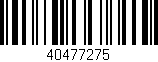 Código de barras (EAN, GTIN, SKU, ISBN): '40477275'