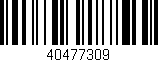 Código de barras (EAN, GTIN, SKU, ISBN): '40477309'