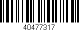 Código de barras (EAN, GTIN, SKU, ISBN): '40477317'