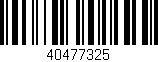 Código de barras (EAN, GTIN, SKU, ISBN): '40477325'
