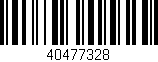 Código de barras (EAN, GTIN, SKU, ISBN): '40477328'