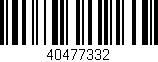 Código de barras (EAN, GTIN, SKU, ISBN): '40477332'