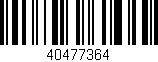 Código de barras (EAN, GTIN, SKU, ISBN): '40477364'