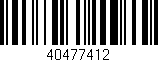Código de barras (EAN, GTIN, SKU, ISBN): '40477412'