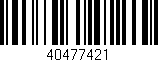 Código de barras (EAN, GTIN, SKU, ISBN): '40477421'