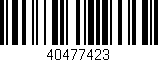 Código de barras (EAN, GTIN, SKU, ISBN): '40477423'