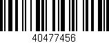 Código de barras (EAN, GTIN, SKU, ISBN): '40477456'