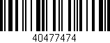 Código de barras (EAN, GTIN, SKU, ISBN): '40477474'