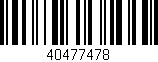 Código de barras (EAN, GTIN, SKU, ISBN): '40477478'